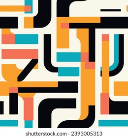 Seamless pattern colorful with wave line for trendy textile, fabric, wrapping for web, poster, textile, print and other design.