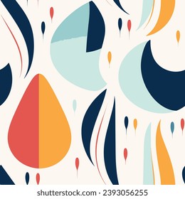 Seamless pattern colorful with wave line for trendy textile, fabric, wrapping for web, poster, textile, print and other design.