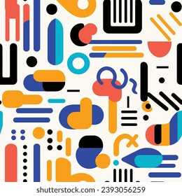Seamless pattern colorful with wave line for trendy textile, fabric, wrapping for web, poster, textile, print and other design.