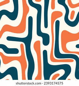 Seamless pattern colorful with wave line for trendy textile, fabric, wrapping for web, poster, textile, print and other design.
