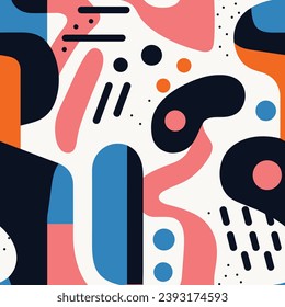 Nahtlose Muster bunt mit Wellenlinie für trendige Textilien, Gewebe, Umhüllung für Web, Poster, Textilien, Druck und anderes Design.