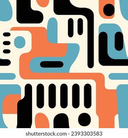 Seamless pattern colorful with wave line for trendy textile, fabric, wrapping for web, poster, textile, print and other design.