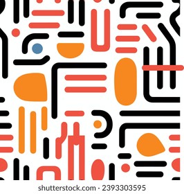 Seamless pattern colorful with wave line for trendy textile, fabric, wrapping for web, poster, textile, print and other design.