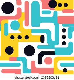 Seamless pattern colorful with wave line for trendy textile, fabric, wrapping for web, poster, textile, print and other design.