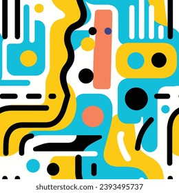Seamless pattern colorful with wave line for trendy textile, fabric, wrapping for web, poster, textile, print and other design.
