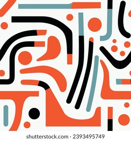 Seamless pattern colorful with wave line for trendy textile, fabric, wrapping for web, poster, textile, print and other design.