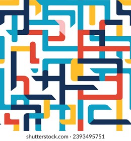 Seamless pattern colorful with wave line for trendy textile, fabric, wrapping for web, poster, textile, print and other design.