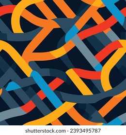 Nahtlose Muster bunt mit Wellenlinie für trendige Textilien, Gewebe, Umhüllung für Web, Poster, Textilien, Druck und anderes Design.