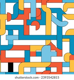 Seamless pattern colorful with wave line for trendy textile, fabric, wrapping for web, poster, textile, print and other design.