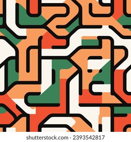 Seamless pattern colorful with wave line for trendy textile, fabric, wrapping for web, poster, textile, print and other design.