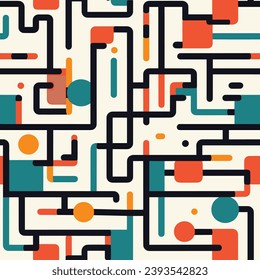 Seamless pattern colorful with wave line for trendy textile, fabric, wrapping for web, poster, textile, print and other design.