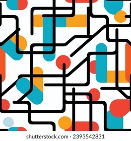 Seamless pattern colorful with wave line for trendy textile, fabric, wrapping for web, poster, textile, print and other design.