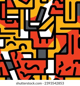 Seamless pattern colorful with wave line for trendy textile, fabric, wrapping for web, poster, textile, print and other design.