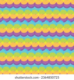 seamless pattern with colorful waves abstract geometric background cartoon rainbow symbol vector illustration