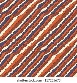 Seamless pattern with colorful wavy stripes. Cheerful texture
