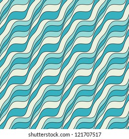Seamless pattern with colorful wavy stripes. Cheerful texture