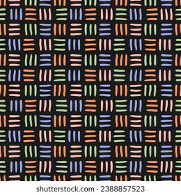 Seamless pattern with colorful woven design
