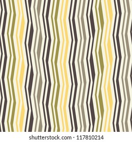 Seamless pattern with colorful zigzag stripes. Corrugated texture. Pinstripe print