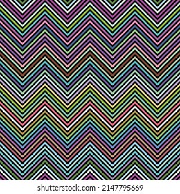 Seamless pattern with colorful zigzag stripes, vector EPS 10