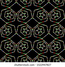 Seamless pattern with colorfull stars