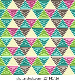 seamless pattern, colorfull triancles, eps 10