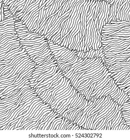 Seamless Pattern for coloring book. Ethnic, floral, retro,  vector, tribal design element. Black and white background. Doodle vector design element
