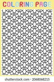 Seamless Pattern Coloring Pages Modern Decorative Graphic