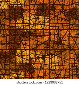 Seamless pattern. Colors of the autumn landscape. Editing is available.