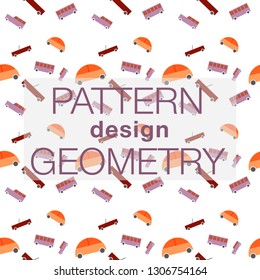 seamless pattern in colors with geometric elements. Pattern in hipster style. Pattern is suitable for posters, postcards, fabric or wrapping paper