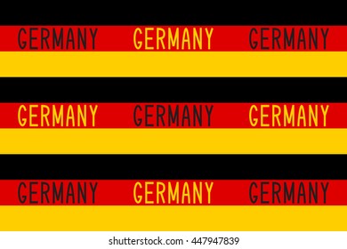 Seamless pattern in colors of german flag with word Germany