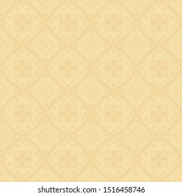 Seamless pattern. The colors of the old paper. Quadrilateral elements. Yellow shades.