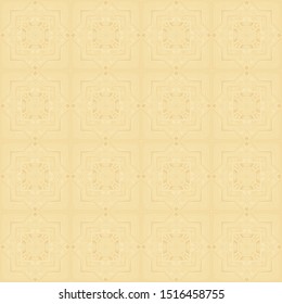 Seamless pattern. The colors of the old paper. Quadrilateral elements. Yellow shades.