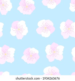 seamless pattern with colors. pink sakura. stock vector illustration.
