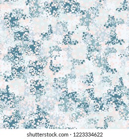 Seamless pattern. The colors of spring are decorated with seven-pointed stars. Editing is available.