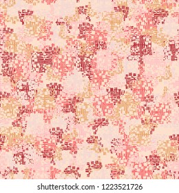 Seamless pattern. The colors of spring. Square flowers. Editing is available.