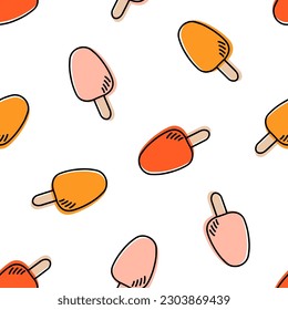 Seamless pattern with colorufl icecream