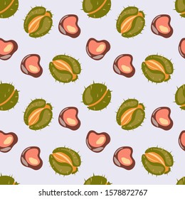 Seamless pattern of coloured chestnuts , for wrapping paper, wallpaper, fabric pattern, backdrop, print, gift wrap, cover of notebook, envelope