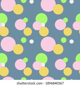 A seamless pattern with colourful balls for wrapping paper, apparel, stationery, textiles. Vector, EPS 10. 