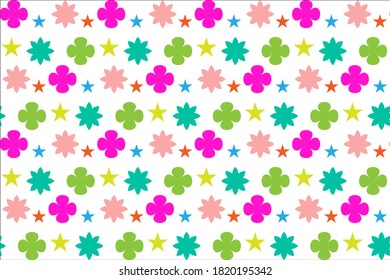 seamless pattern with colourfull flowers vector design illustration