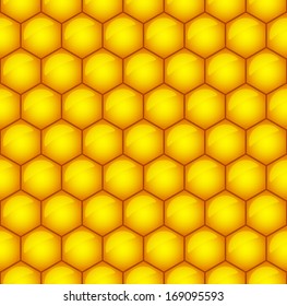 Seamless pattern of the comb honey
