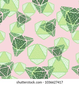 Seamless pattern. A combination of triangles of different color and size.