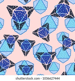 Seamless pattern. A combination of triangles of different color and size.