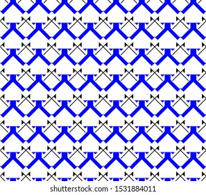 Seamless pattern combined letters x and y with the addition of a triangle shape. Geometric monochrome abstract backgrounds suitable for fabric and wallpaper motifs.