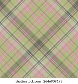 Seamless pattern in comfortable discreet green and pink for plaid, fabric, textile, clothes, tablecloth and other things. Vector image. 2