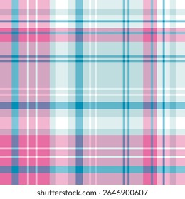 Patrón sin costuras en cómodos colores rosa y azul de la mañana para cuadros, tela, textiles, ropa, mantel y otras cosas. Imagen de Vector.