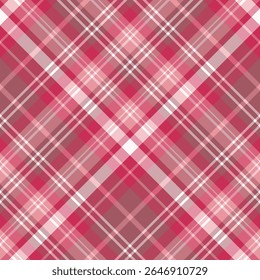 Padrão sem costura em rosa confortável e escarlate para xadrez, tecido, têxtil, roupas, toalha de mesa e outras coisas. Imagem vetorial. 2