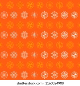 Seamless pattern with compass rose  for your design