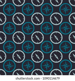 Seamless pattern with compass for your design