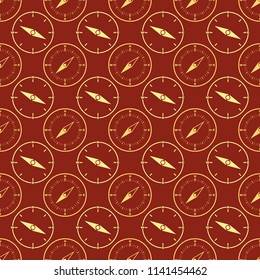 Seamless pattern with compass for your design