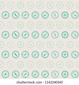 Seamless pattern with compass for your design